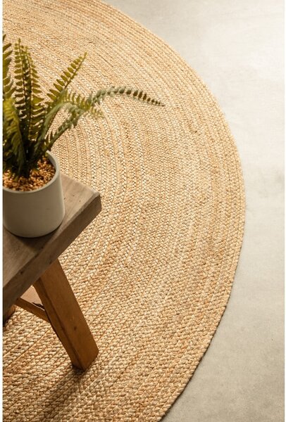 Obojestranska okrogla preproga iz jute ø 100 cm Braided Gold – Hanse Home