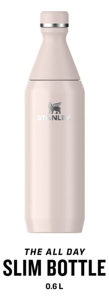 Svetlo rožnata steklenica za vodo iz nerjavečega jekla 600 ml All Day Slim – Stanley