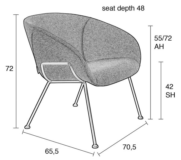 Siv fotelj Zuiver Feston