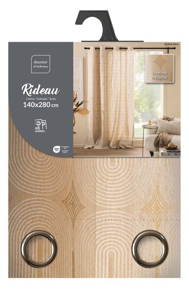 Bež zavesa 140x280 cm Ondine – douceur d'intérieur
