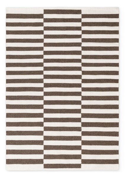 Bela/rjava obojestranska/ročno tkana volnena preproga 120x180 cm Vika – Hanse Home