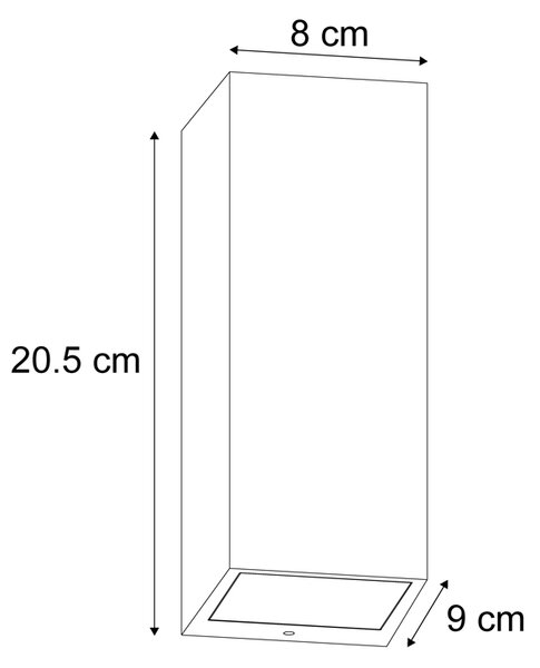 Skandinavska stenska svetilka lesena 2-luči GU10 70mm IP54 - Baleno