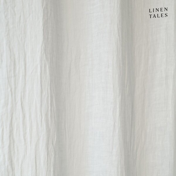 Bela lanena prosojna zavesa 130x300 cm White – Linen Tales