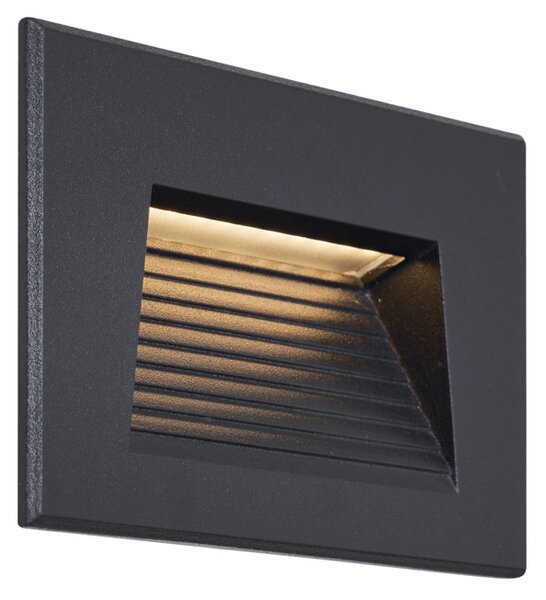 Moderna vgradna stenska svetilka črna 11,5 cm vklj. LED IP65 - Trem