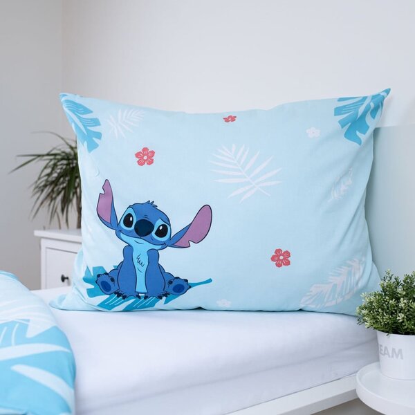 Modra enojna bombažna otroška posteljnina 140x200 cm Lilo and Stitch "Blue" – Jerry Fabrics