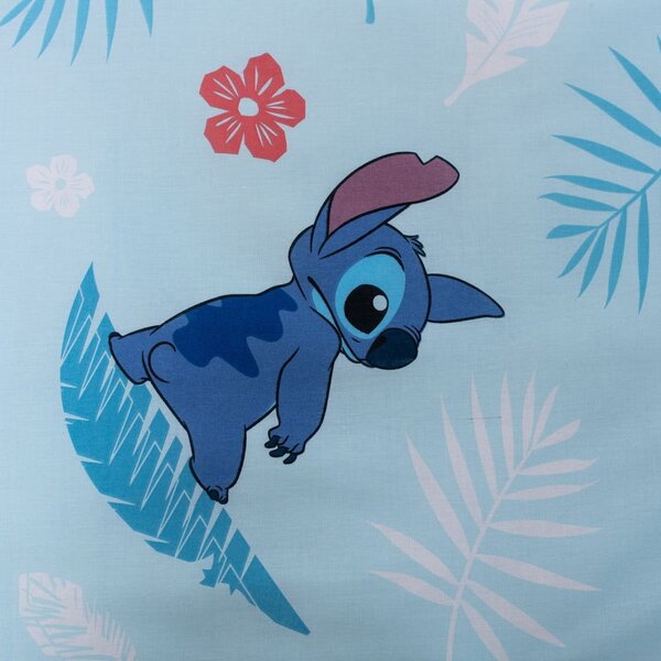 Modra enojna bombažna otroška posteljnina 140x200 cm Lilo and Stitch "Blue" – Jerry Fabrics