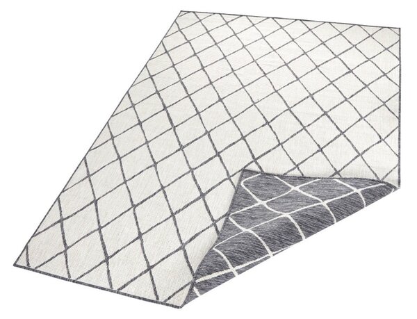 Sivo-krem zunanja preproga NORTHRUGS Malaga, 80 x 150 cm
