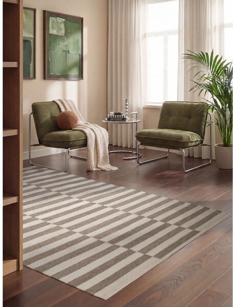 Bela/siva obojestranska/ročno tkana volnena preproga 120x180 cm Vika – Hanse Home