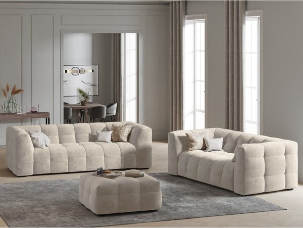 Bež žameten puf Windsor & Co Sofas Vesta