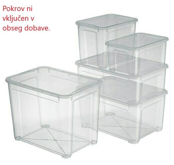 Zaboj za shranjevanje Regalux Clear Box L (47 l, d 54,8 x š 38,4 x v 28,3 cm)