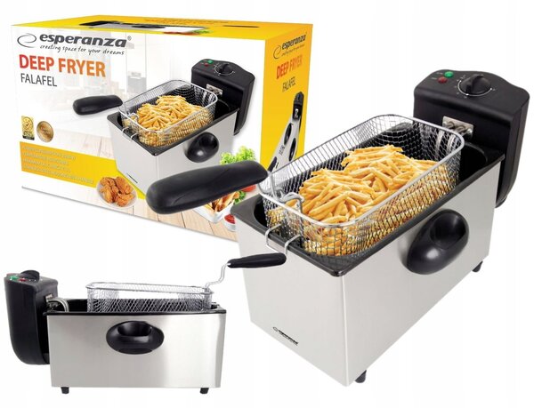 2000W inox cvrtnik na olje FALAFEL 3L friteza