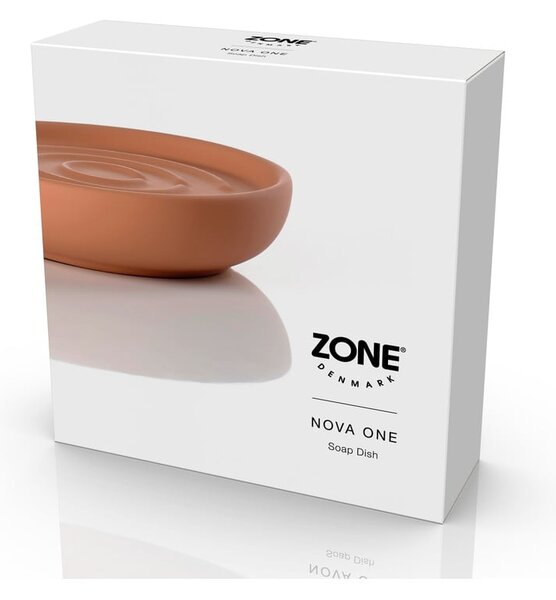 Oranžen porcelanast podstavek za milo Nova One – Zone