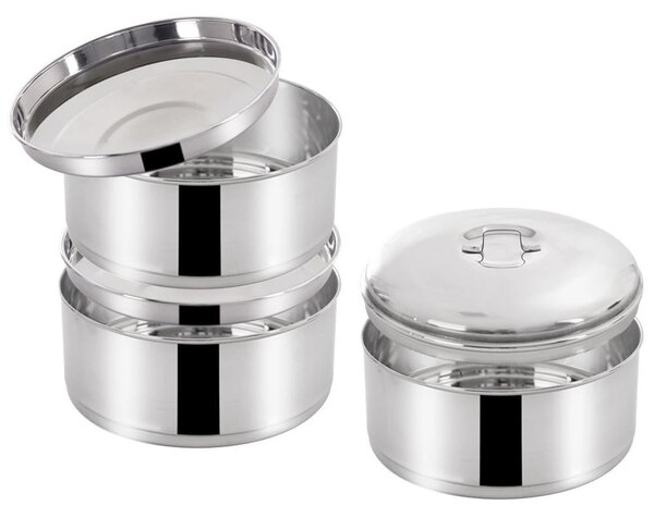 3x1300 ml inox lunch box posoda za hrano z ročajem