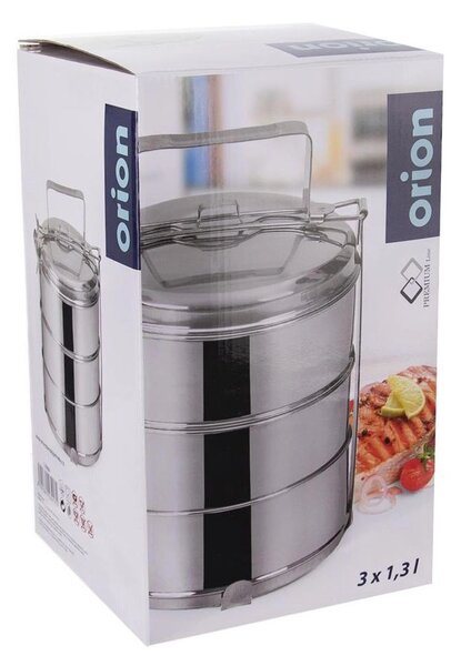 3x1300 ml inox lunch box posoda za hrano z ročajem