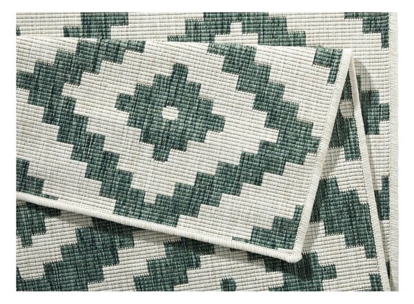 Zeleno-krem zunanja preproga NORTHRUGS Malta, 80 x 150 cm