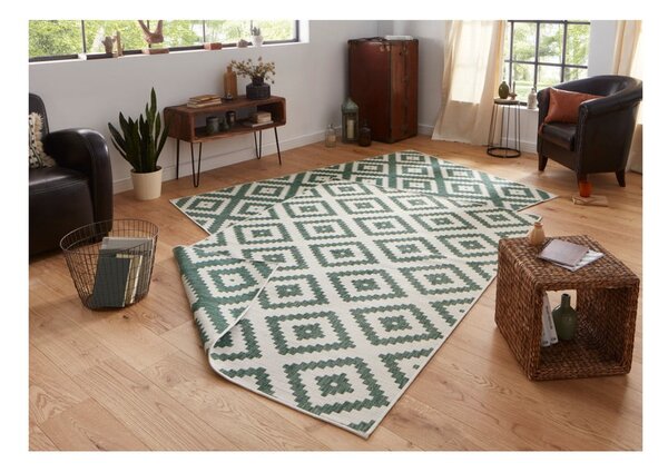 Zeleno-krem zunanja preproga NORTHRUGS Malta, 80 x 150 cm