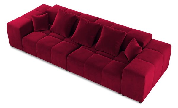 Rdeči žametni kavč 320 cm Rome Velvet - Cosmopolitan Design