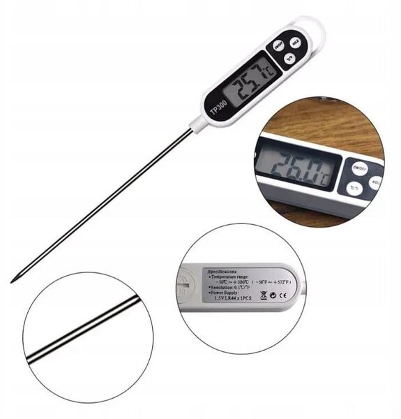 LCD kuhinjski termometer -50 do +300°C 24cm PREMIUM