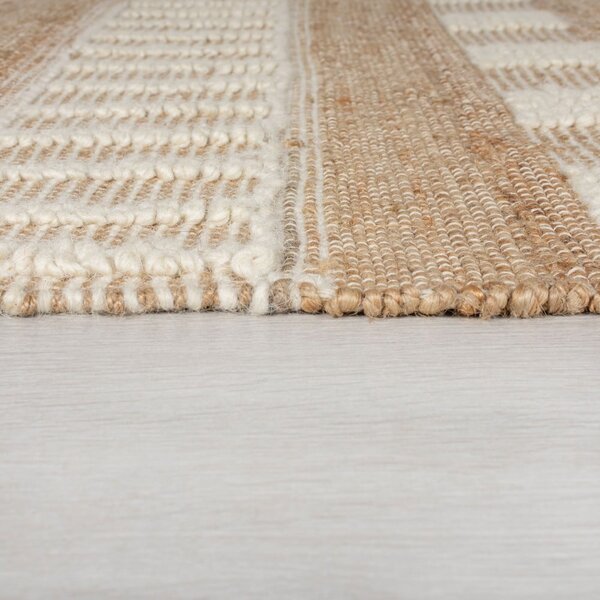 Bež tekač iz jute Flair Rugs Medina, 60 x 230 cm