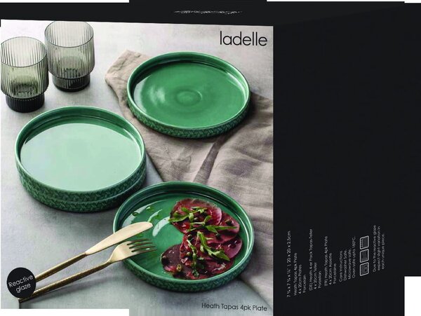 Turkizni desertni porcelanasti krožniki v kompletu 4 ks ø 20 cm Heath Jade – Ladelle