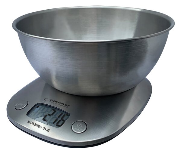 Inox kuhinjska LCD tehtnica s skledo do 5kg