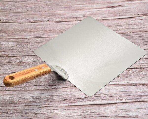 Močan inox lopar za pico 44cm leseno držalo