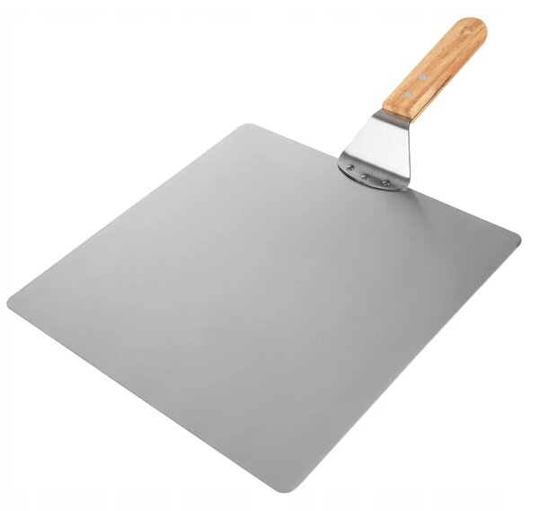 Močan inox lopar za pico 44cm leseno držalo