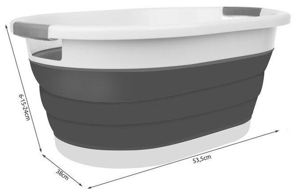Zložljiva košara za perilo silikonska 25L