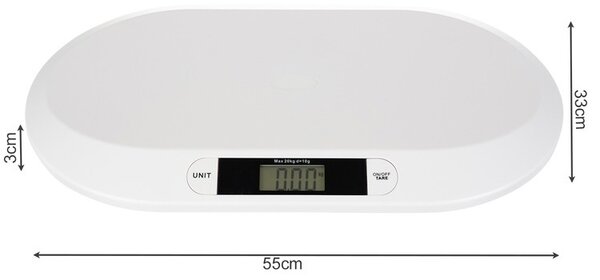 Elektronska LCD tehtnica za dojenčke do 20 kg