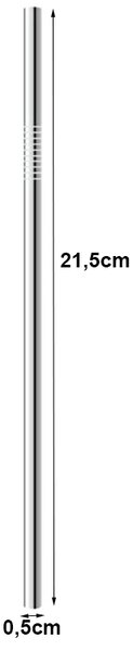 Set 8 inox kovinskih slamic za večkratno uporabo + krtačke