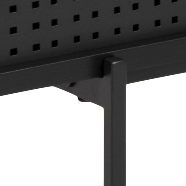 Črna TV omarica v jesenovem dekorju 140x45 cm Angus – Actona