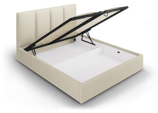 Bež zakonska postelja Mazzini Beds Juniper, 180 x 200 cm