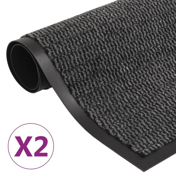 VidaXL Protiprašni predpražniki 2 x pravokotni taftani 80x120 cm