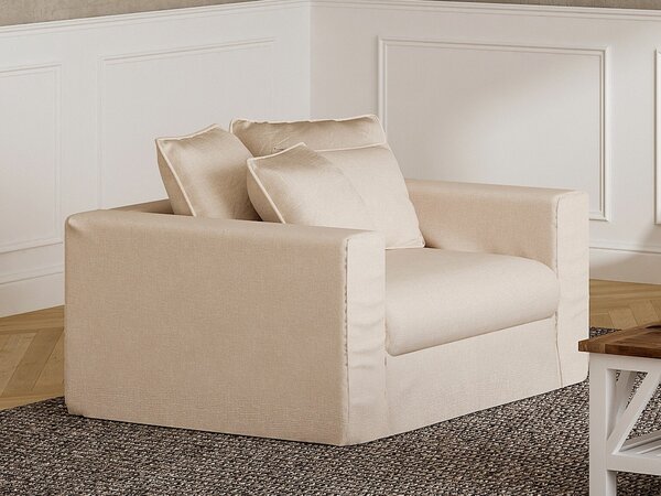 Fotelj Riverton 778, Beige, 125x98x60cm, Noge: Plastika