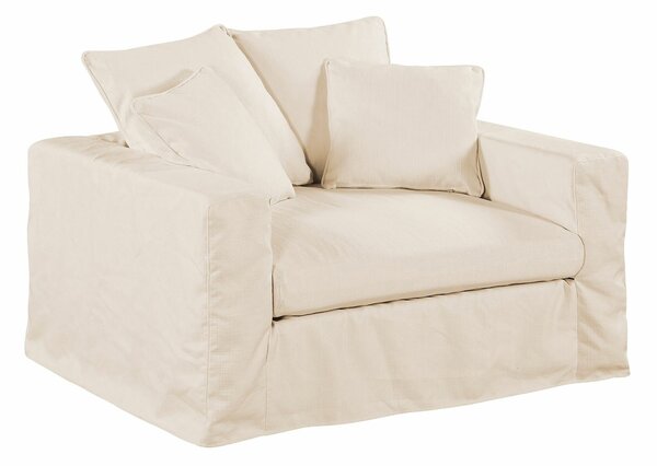 Fotelj Riverton 778, Beige, 125x98x60cm, Noge: Plastika