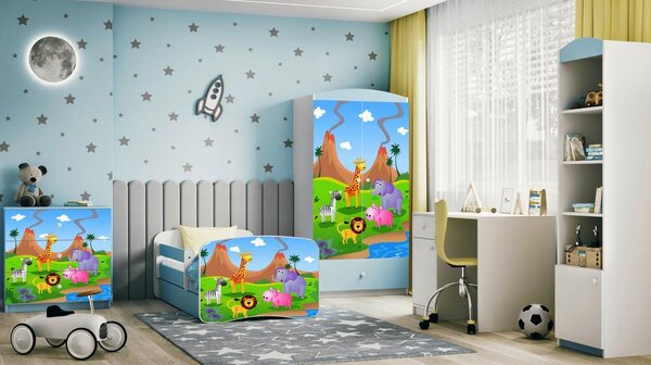 MID.YOU Troška Postelja Babydreams, Bela, Modra, 80x160cm