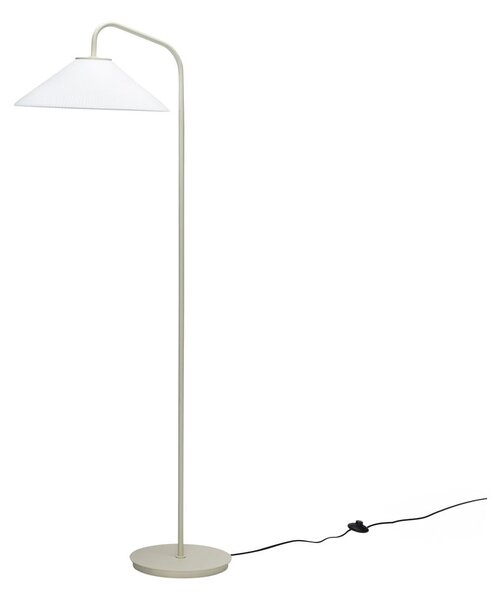 Kremno bela stoječa svetilka s steklenim senčilom (višina 158 cm) Solid – Hübsch