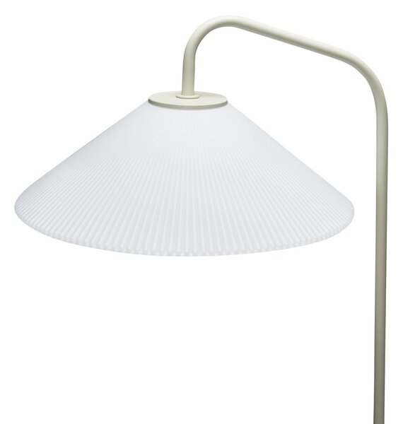 Kremno bela stoječa svetilka s steklenim senčilom (višina 158 cm) Solid – Hübsch