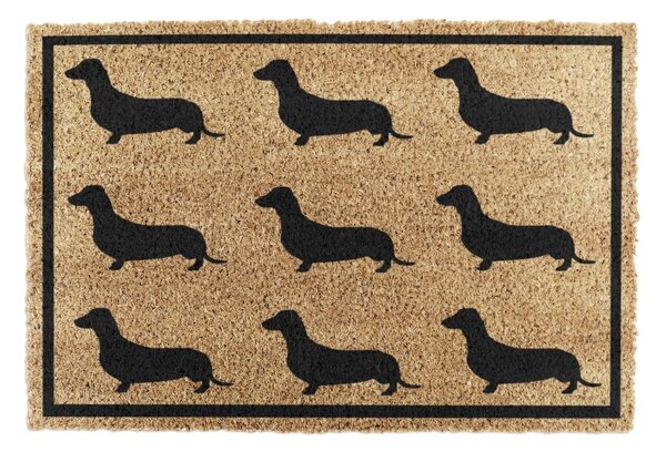 Predpražnik iz kokosovih vlaken 40x60 cm Dachshund – Artsy Doormats