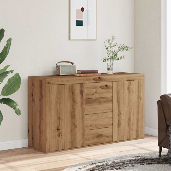 VidaXL Sideboard artisian hrast 120x36x69 cm konstruiran les