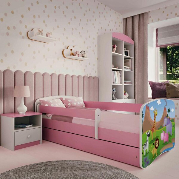 MID.YOU Otroška Postelja Babydreams, Bela, Roza, 80x160cm