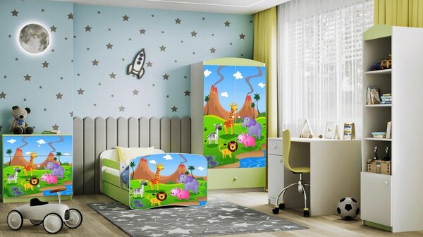 MID.YOU Otroška Postelja Babydreams, Bela, Zelena, 80x160cm