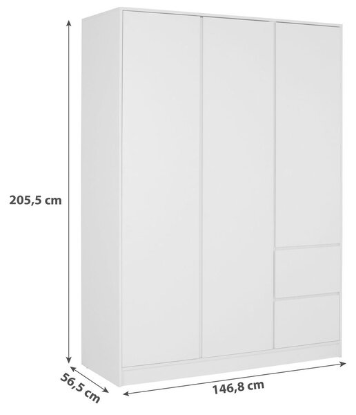 Mömax Omara Za Oblačila Basit, Bela