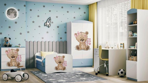 MID.YOU Otroška Postelja Babydreams, Bela, Modra, 80x160cm