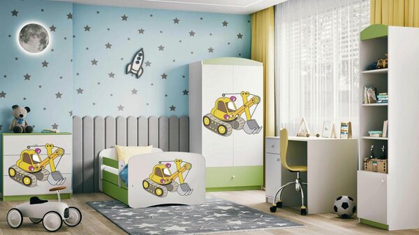 MID.YOU Otroška Postelja Babydreams, Bela, Zelena, 80x160cm