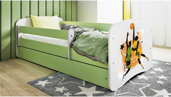 MID.YOU Otroška Postelja Babydreams, Bela, Zelena, 80x160cm