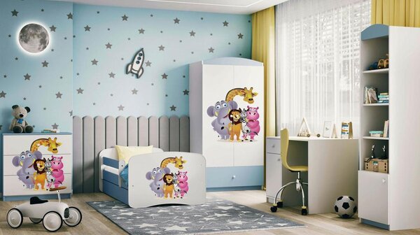 MID.YOU Otroška Postelja Babydreams, Bela, Modra, 80x160cm