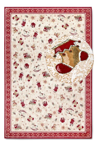 Rdeča preproga z božičnim motivom iz mešanice bombaža 160x230 cm Toy's Delight Red Christmas – Villeroy&Boch