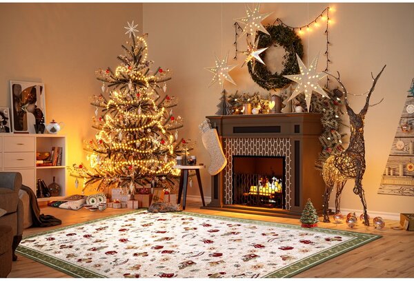 Zelena preproga z božičnim motivom iz mešanice bombaža 160x230 cm Toy's Delight Green Christmas – Villeroy&Boch