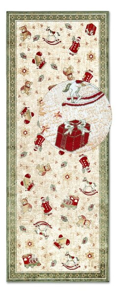 Zelen tekač z božičnim motivom iz mešanice bombaža 80x200 cm Toy's Delight Green Christmas – Villeroy&Boch